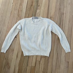 Everlane cashmere rib round white